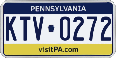 PA license plate KTV0272