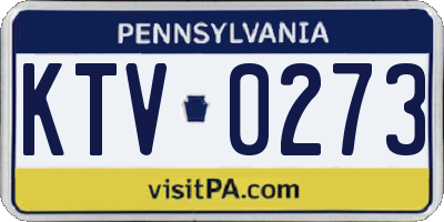 PA license plate KTV0273