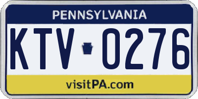 PA license plate KTV0276