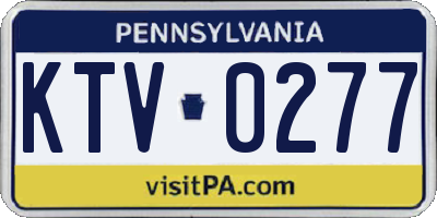 PA license plate KTV0277