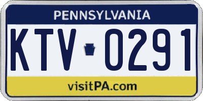 PA license plate KTV0291
