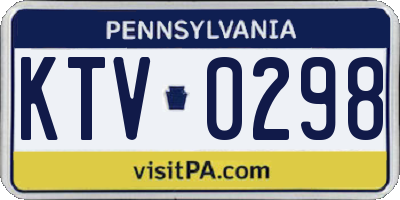 PA license plate KTV0298