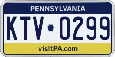 PA license plate KTV0299