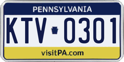 PA license plate KTV0301