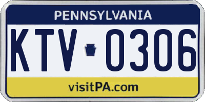 PA license plate KTV0306