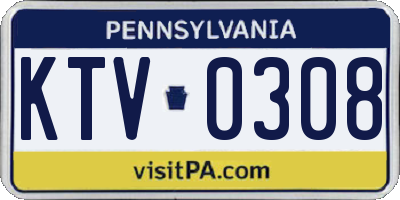 PA license plate KTV0308
