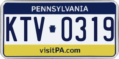 PA license plate KTV0319