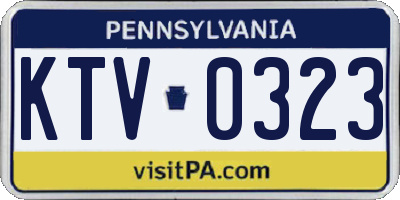 PA license plate KTV0323