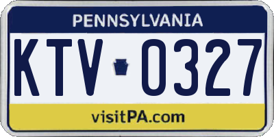 PA license plate KTV0327