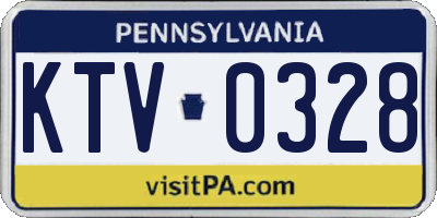 PA license plate KTV0328