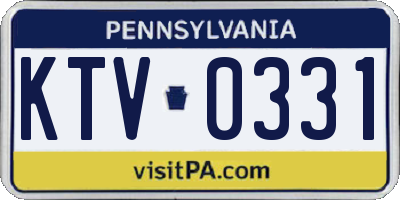 PA license plate KTV0331