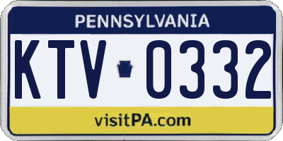 PA license plate KTV0332