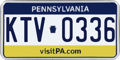 PA license plate KTV0336