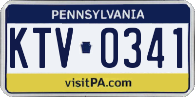 PA license plate KTV0341