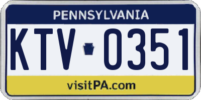 PA license plate KTV0351
