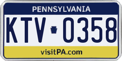 PA license plate KTV0358