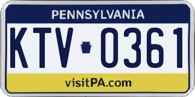 PA license plate KTV0361