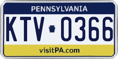 PA license plate KTV0366