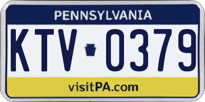 PA license plate KTV0379
