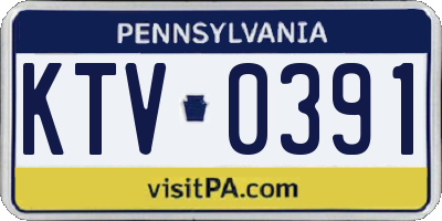 PA license plate KTV0391