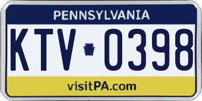 PA license plate KTV0398