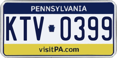 PA license plate KTV0399