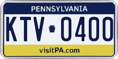 PA license plate KTV0400