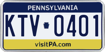 PA license plate KTV0401