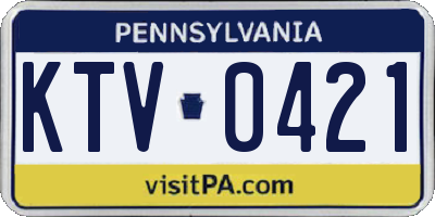 PA license plate KTV0421