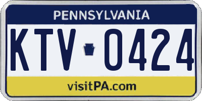 PA license plate KTV0424