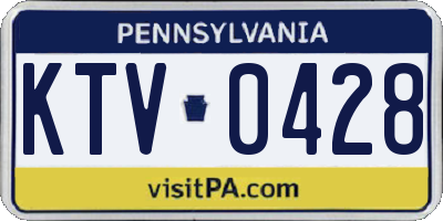 PA license plate KTV0428