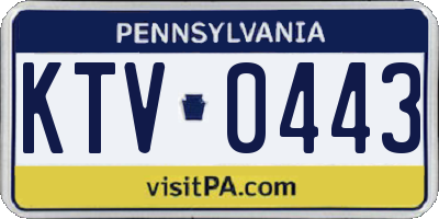 PA license plate KTV0443