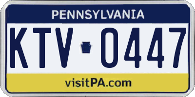 PA license plate KTV0447