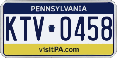 PA license plate KTV0458