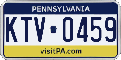 PA license plate KTV0459