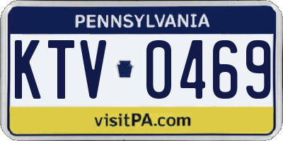 PA license plate KTV0469