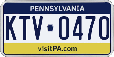 PA license plate KTV0470