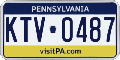 PA license plate KTV0487