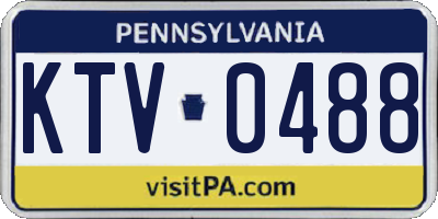 PA license plate KTV0488