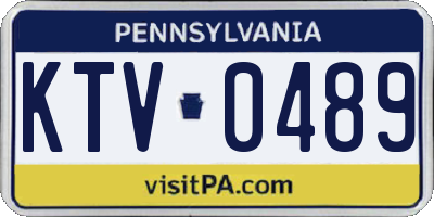 PA license plate KTV0489