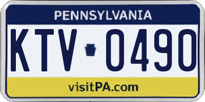PA license plate KTV0490