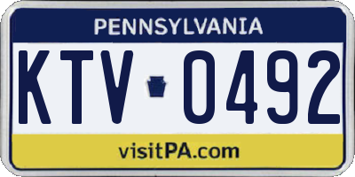 PA license plate KTV0492