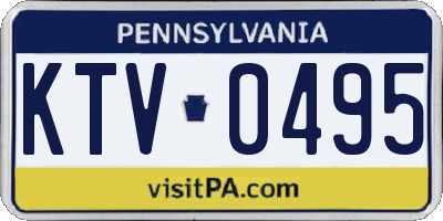 PA license plate KTV0495