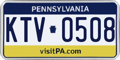 PA license plate KTV0508