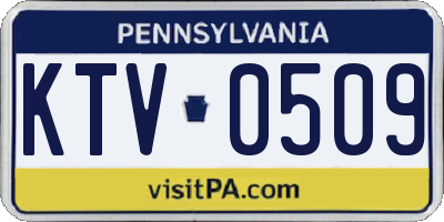 PA license plate KTV0509