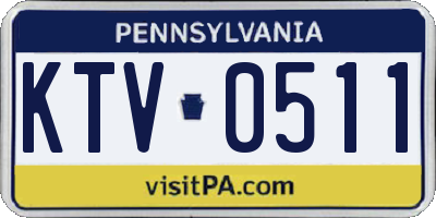 PA license plate KTV0511