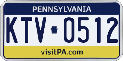 PA license plate KTV0512