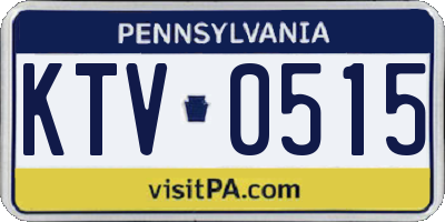 PA license plate KTV0515