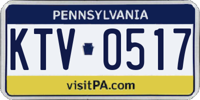 PA license plate KTV0517