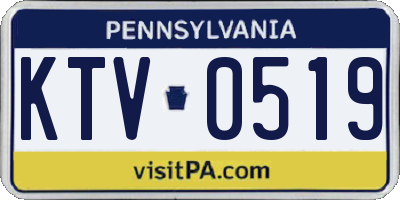 PA license plate KTV0519